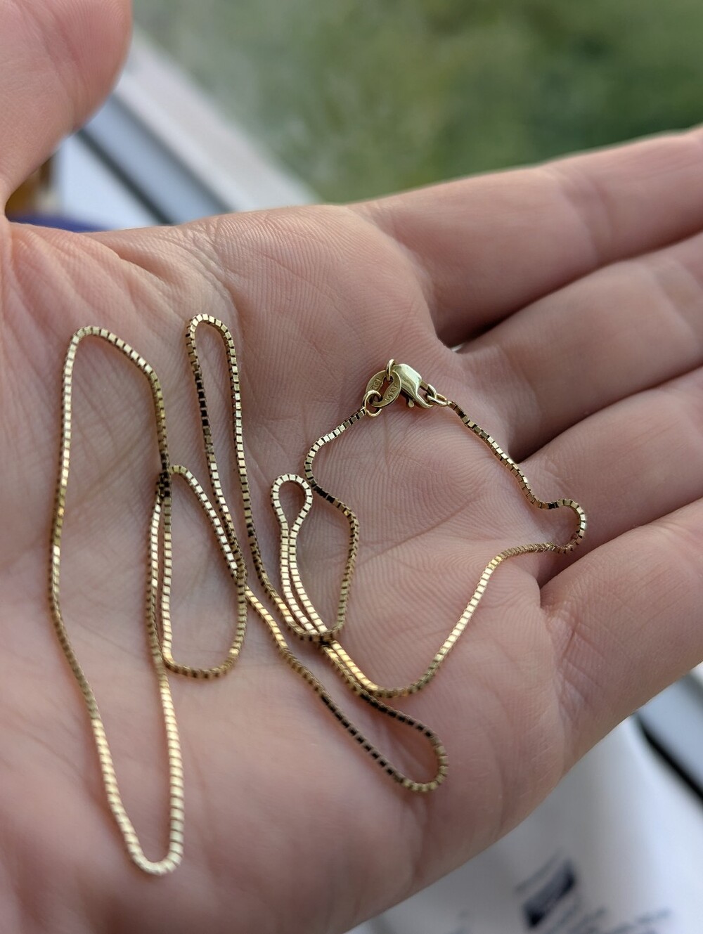 Solid 14K Gold Box Chain